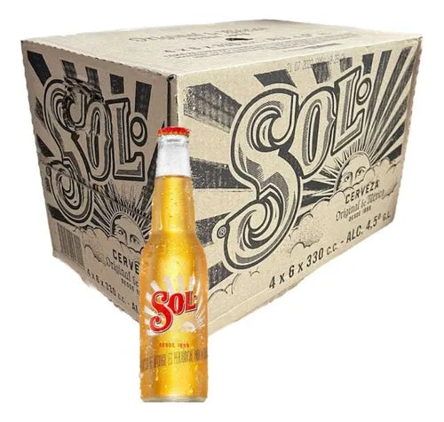 Cerveza Sol x 24 Unidades 330ml